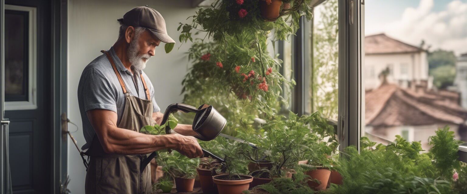 Balcony garden maintenance