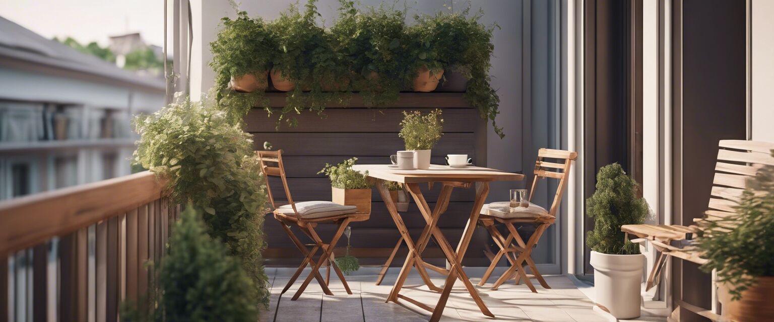 Compact furniture for balcony gardens