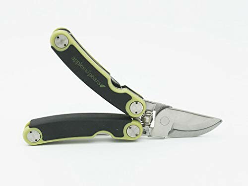 Folding pocket knife with black handle and silver blade