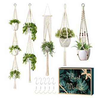 GROWNEER Macrame Plant Hanger Kit