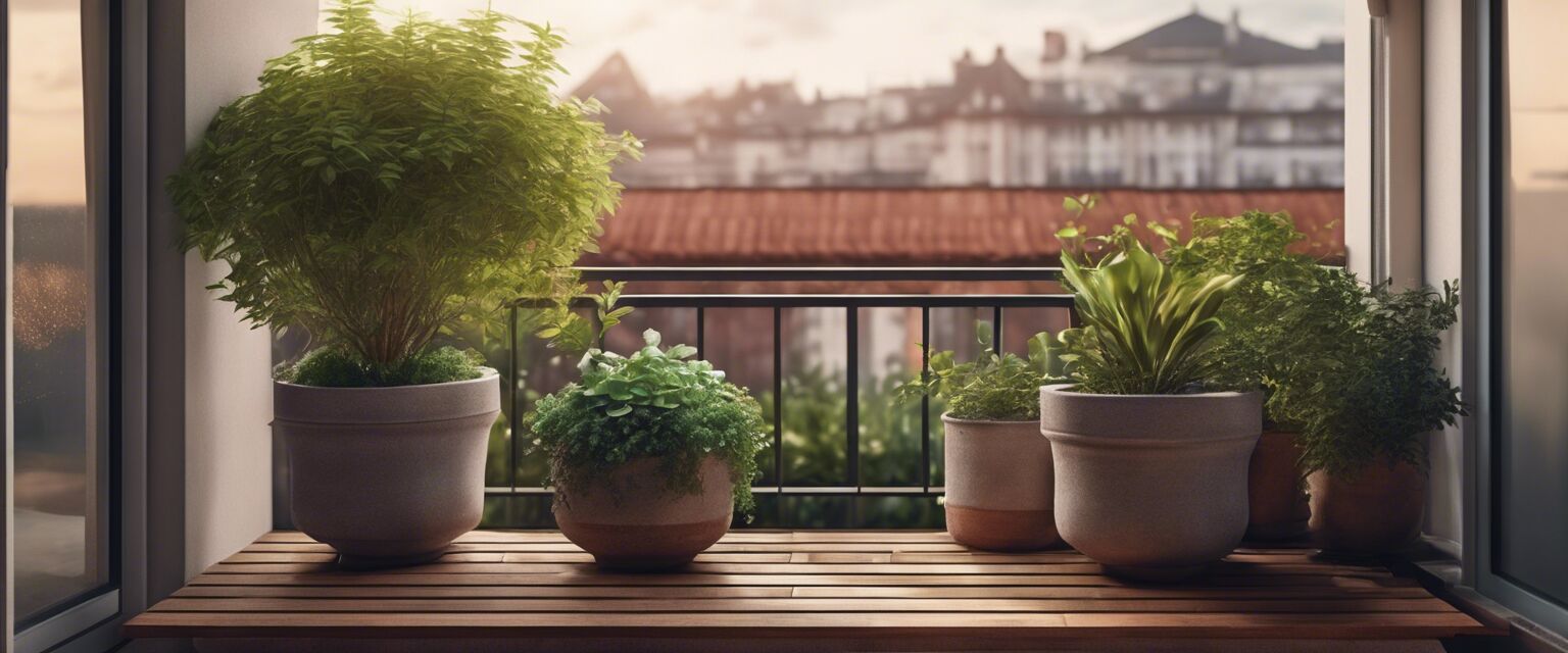 Multi-functional elements for balcony gardens