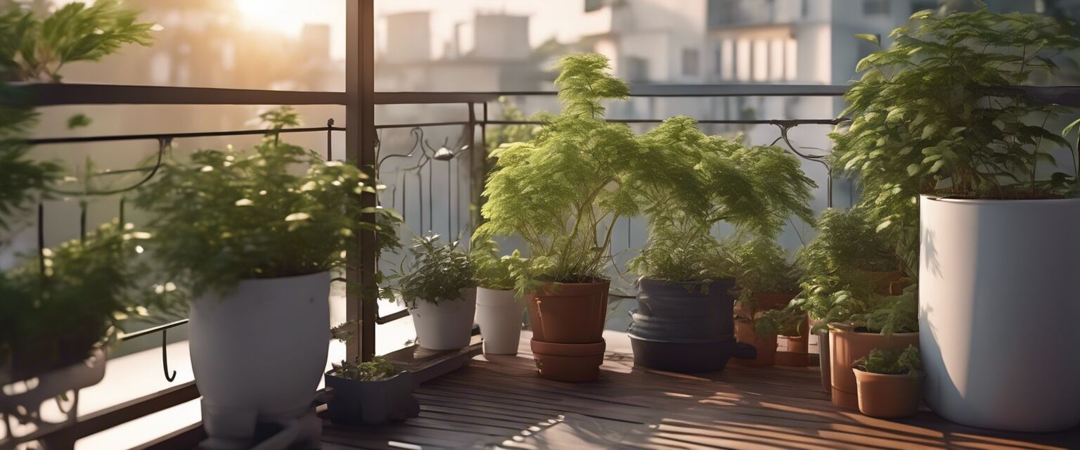 Pest control on a balcony garden