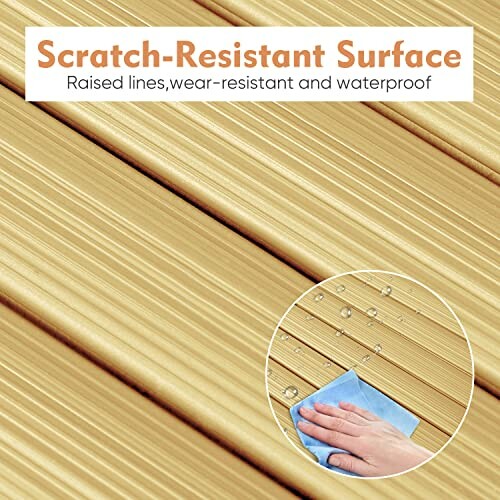 Scratch-resistant surface with raised lines, waterproof and wear-resistant.