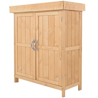 Outsunny Wooden Garden Storage Shed